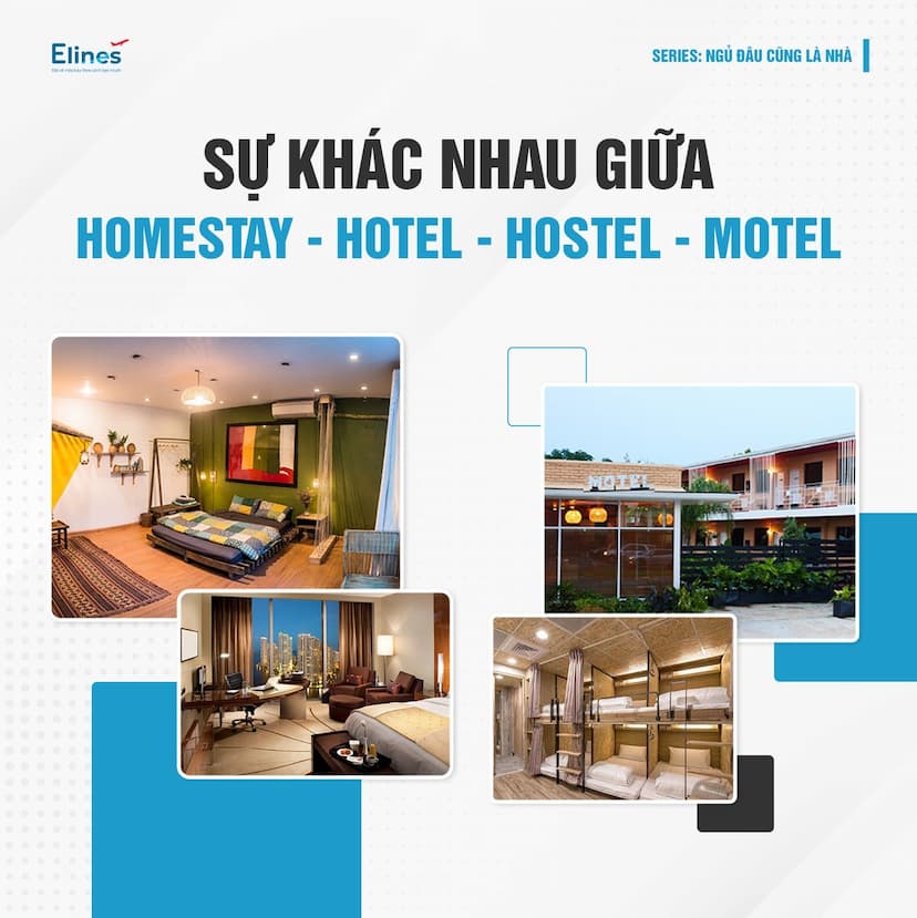 SỰ KHÁC NHAU GIỮA HOMESTAY - HOTEL - HOSTEL - MOTEL