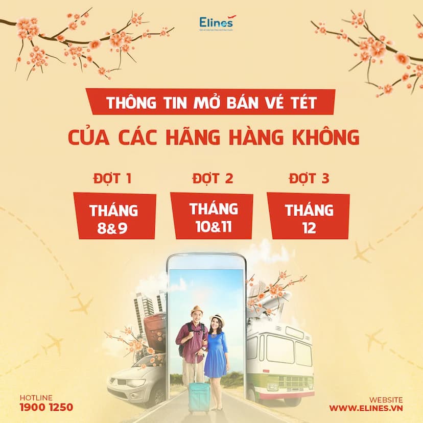 Thông tin mở bán vé máy bay Tết 2025
